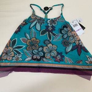 Sheer tankini with built in bra